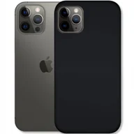 Etui i futerały do telefonów - Etui Do Iphone 12 Pro Max Gumowe Obudowa Czarne Matowe Silikon Pokrowiec - miniaturka - grafika 1