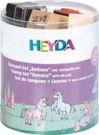 Zabawki kreatywne - Zestaw stempli 15 szt z poduszką Jednorożce - zabawka - miniaturka - grafika 1