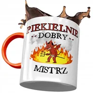 Kubki - Kubek Pomarańczowy dla Mistrza Piekielnie Dobry z Nadrukiem ze Zdjęciem + Opakowanie na prezent (wzór 04) - miniaturka - grafika 1