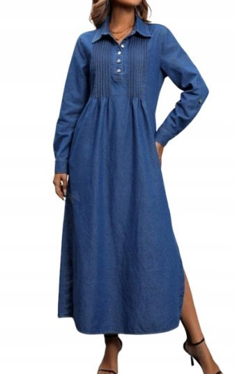 SHEIN SUKIENKA JEANSOWA GRANATOWA MIDI 34 ŁGU