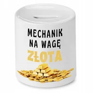 Skarbonki - SKARBONKA PREZENT DLA MECHANIKA NA WAGĘ ZŁOTA z Nadrukiem ze Zdjęciem - miniaturka - grafika 1