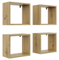 Półki do salonu - Kwadratowe Półki Na Ścianę Dąb Artisan G3-L49 - miniaturka - grafika 1
