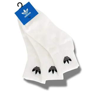 MĘSKIE SKARPETKI SKARPETY ADIDAS BAWEŁNIANE BIAŁE 3X PARY MODNE 46-48 XL - Skarpetki męskie - miniaturka - grafika 1