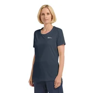 Koszulki i topy damskie - Damski T-shirt Jack Wolfskin TECH T W midnight sky - XS - miniaturka - grafika 1