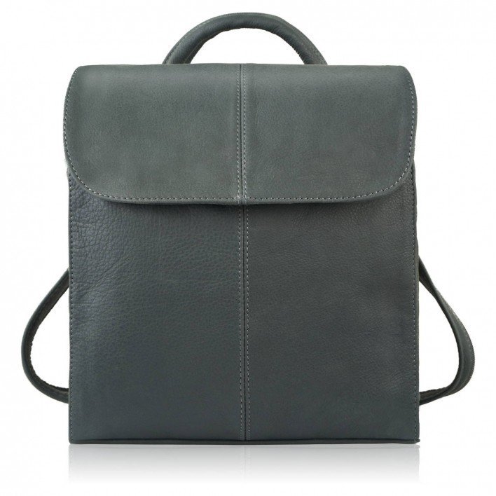 Plecaczek Damski Skórzany Szary Mały Plecak Miejski Abruzzo Abr-42-Gr
