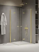 Kabiny prysznicowe - Kabina prysznicowa New Trendy New Soleo 90x90 kwadratowa złota K-1953 - miniaturka - grafika 1