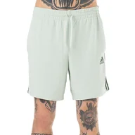 Spodnie sportowe męskie - Spodenki adidas Essentials French Terry 3-Stripes HL2262 - zielone - Adidas - miniaturka - grafika 1