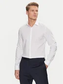 Koszule męskie - Calvin Klein Koszula Non Iron Tonal Strct Slim Shirt K10K113848 Biały Regular Fit - miniaturka - grafika 1