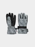 Rękawice narciarskie - 4F Rękawiczki narciarskie Thinsulate dziewczęce - multikolor S - miniaturka - grafika 1