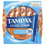 Tampony - Tampax Pearl Compak Super Plus Tampony z aplikatorem, 16 szt. - miniaturka - grafika 1