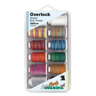 Madeira Zestaw elastycznych nici owerlokowych Madeira Aeroflock 12x1000m Madeira 8096 - Pasmanteria Madeira Zestaw elastycznych nici owerlokowych Madeira Aeroflock 12x1000m Madeira 8096 - Pasmanteria - miniaturka - grafika 1