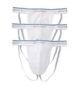 2(X) IST Męski elastyczny pasek jock 3-pak pasek do żart, Biały/biały/biały, M - Paski - miniaturka - grafika 1