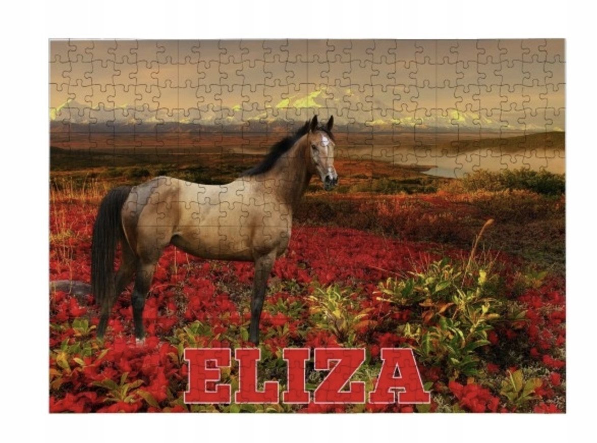 PUZZLE KOŃ KONIE A3 252 el z Nadrukiem + IMIĘ Pudełko #36