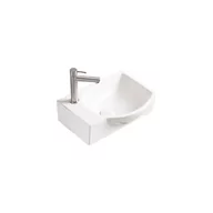 Umywalki - Mexen Mista umywalka nablatowa prawa 40 x 28 cm, biała - 22174000R - miniaturka - grafika 1