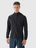 Kurtki męskie - Męska kurtka do biegania Ultralight 4F 4FRAW24TTJAM0775 - czarna - miniaturka - grafika 1
