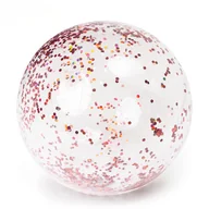 Piłki dla dzieci - Dmuchana piłka plażowa, na basen, z cekinami, różowa Be-active.pl - miniaturka - grafika 1