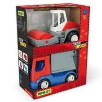 Wader Tech Truck Śmieciarka i walec w kartonie GXP-787900 - Samochody i pojazdy dla dzieci - miniaturka - grafika 1