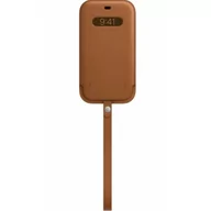 Etui i futerały do telefonów - Etui Leather APPLE z MagSafe do Apple iPhone 12 Pro Max Naturalny brąz - miniaturka - grafika 1