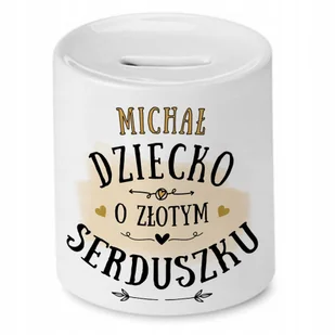 Skarbonka 330 ml Dla Michała Syna Dziecka Prezent z Nadrukiem ze Zdjęciem - Skarbonki - miniaturka - grafika 1