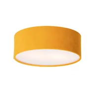 Oprawy, klosze i abażury - QAZQA Lampa sufitowa ochra 30 cm ze złotym wnętrzem - Drum - miniaturka - grafika 1