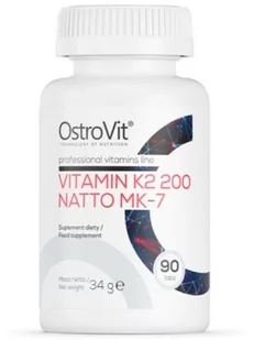 OstroVIt Witamina K2 200 Natto MK-7 90 tabletek - Witaminy i minerały - miniaturka - grafika 1