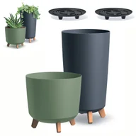 Donice - 2X Doniczka Okrągła Na Nóżkach Gracia Dgtl240 + Dgtl300L - miniaturka - grafika 1