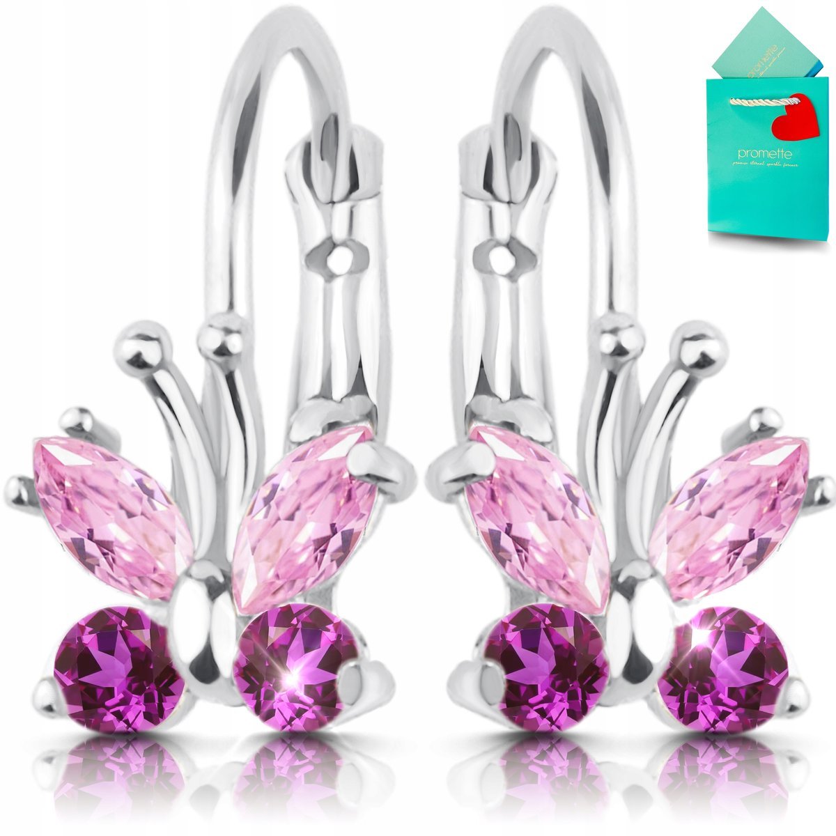 Kolczyki dla dzieci srebrne dla dziewczynki córki wiszące śliczne srebro