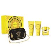 Zestawy perfum damskich - Versace Yellow Diamond zestaw Edp 90 ml + Mleczko do ciała 100 ml + Żel pod prysznic 100 ml + Torebka dla kobiet - miniaturka - grafika 1