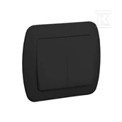 Wyłączniki światła i elektryczne - Łącznik świecznikowy z podświetleniem 10AX, 250V~, zaciski śrubowe: czarny mat, AKORD - miniaturka - grafika 1