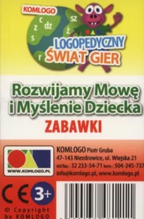 Komlogo Komlogo, karty logopedyczne, Rozwijamy mowę i myślenie dziecka, Zabawki - Gry karciane - miniaturka - grafika 1