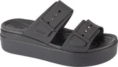 Sandały damskie - Crocs Crocs Brooklyn Low Wedge Sandal 207431-2Q9 Brązowe 39/40 - miniaturka - grafika 1