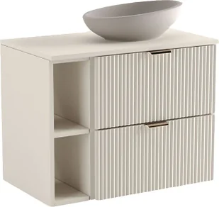 Kaszmirowa szafka pod umywalkę z szufladami i półkami B8-H08 - Szafki łazienkowe Kaszmirowa szafka pod umywalkę z szufladami i półkami B8-H08 - Szafki łazienkowe - miniaturka - grafika 1