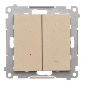 Kontakt Simon Ściemniacz do LED ściemnialnych klawiszowy Simon 55 - szampański mat - Wyłączniki światła i elektryczne - miniaturka - grafika 1