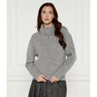 Samsøe Samsøe Wełniany golf SAANOUR Regular Fit - Swetry damskie - miniaturka - grafika 1