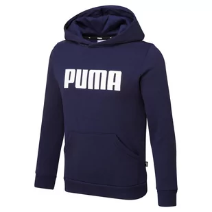 Bluza z kapturem chłopięca Puma ESS FL granatowa 84759602-104 - Moda i Uroda OUTLET - miniaturka - grafika 1