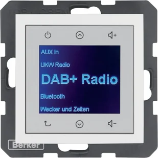 Berker Radio podtynkowe Dab+ B.3/B.7/B.Kwadrat - biały połysk, bez głośnika - Inne akcesoria elektryczne - miniaturka - grafika 1