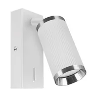 Lampy ścienne - Pojedynczy kinkiet ścienny Frida 04206 Ideus tuba reflektor biały chrom - miniaturka - grafika 1