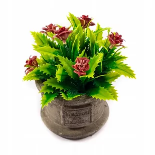 Ozdobne Kwiaty W Doniczce 12Cm Różne Kolory - Sztuczne kwiaty - miniaturka - grafika 1