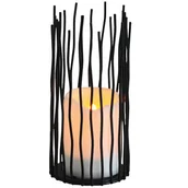 Żarówki LED - Polux NYBORG XL Led czarna wys. 35cm. IP44 2xAA metal Latarenka bateryjna 313294 313294 - miniaturka - grafika 1