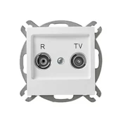 Gniazdka elektryczne - Ospel Impresja Gniazdo RTV przelotowe biały GPA-10YP/m/00 GPA-10YP/M/00 - miniaturka - grafika 1