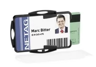 Etui na dokumenty i karty - Etui Dwie Karty Identyfikacyjne Otwarte Durable Czarne 54x84mm 10szt. 8919 01 - miniaturka - grafika 1