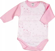 Body dla niemowląt - Body długi rękaw 100% Bawełna MISIE RÓŻ r 62 KLEKLE - miniaturka - grafika 1