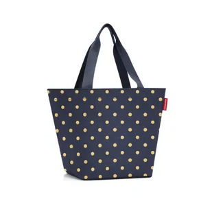 Torba shopper m, metallic dots blue RZS4117 - Torby i wózki na zakupy - miniaturka - grafika 1