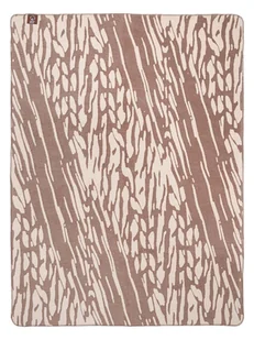 Koc bawełniano-akrylowy 150x200 beżowy brązowy we wzorze zebry - Koce - miniaturka - grafika 1