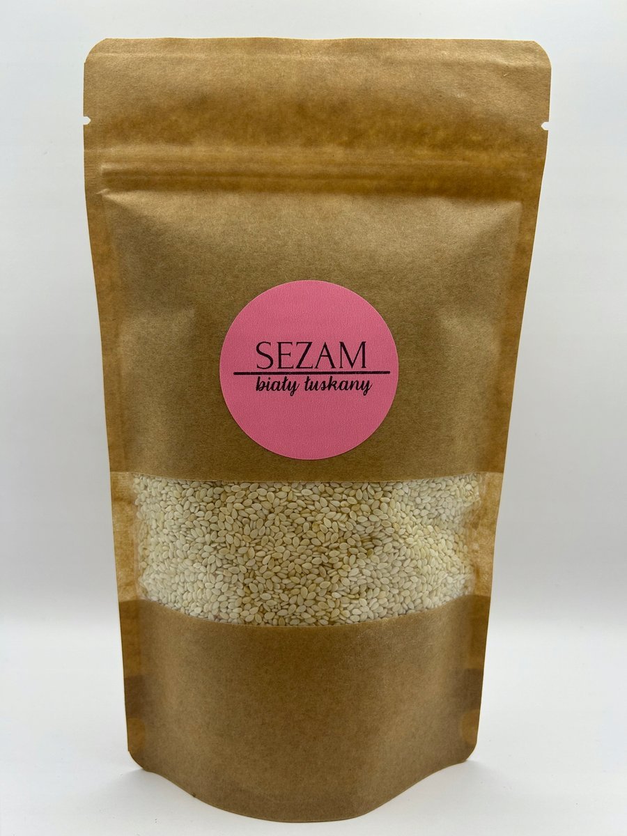 SEZAM BIAŁY ŁUSKANY 1000G DELIFRUITS NATURALNE ZIARNA WYSOKA JAKOŚĆ