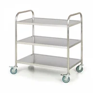 Wózki magazynowe - B2B Partner Nierdzewny wózek półkowy, 3 półki, 860x540 mm WT-A00503 - miniaturka - grafika 1