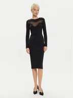 Sukienki - PINKO Sukienka koktajlowa 103844 A208 Czarny Slim Fit - miniaturka - grafika 1