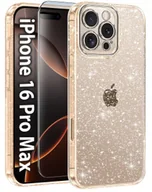 Etui i futerały do telefonów - Etui do iPhone 16 Pro Max SILIKONOWE BROKAT clear CASE + SZKŁO OCHRONNE 9H - miniaturka - grafika 1