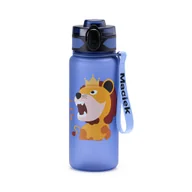 Bidony dla dzieci - Bidon dziecięcy 500 ml z motywem lwa Niebieski bidon z imieniem Szkoła, przedszkole - miniaturka - grafika 1