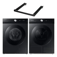 Pralki - SAMSUNG BESPOKE AI WW11DB7B94GB EcoBubble 11kg 1400 obr + Suszarka SAMSUNG BESPOKE DV90BB7445GB + Łącznik SAMSUNG SKK-SSV Czarny - miniaturka - grafika 1